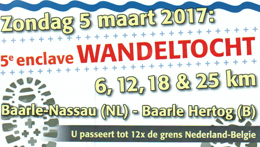 5e ENCLAVEwandeltocht  Baarle-Nassau/Hertog 5 maart 2017